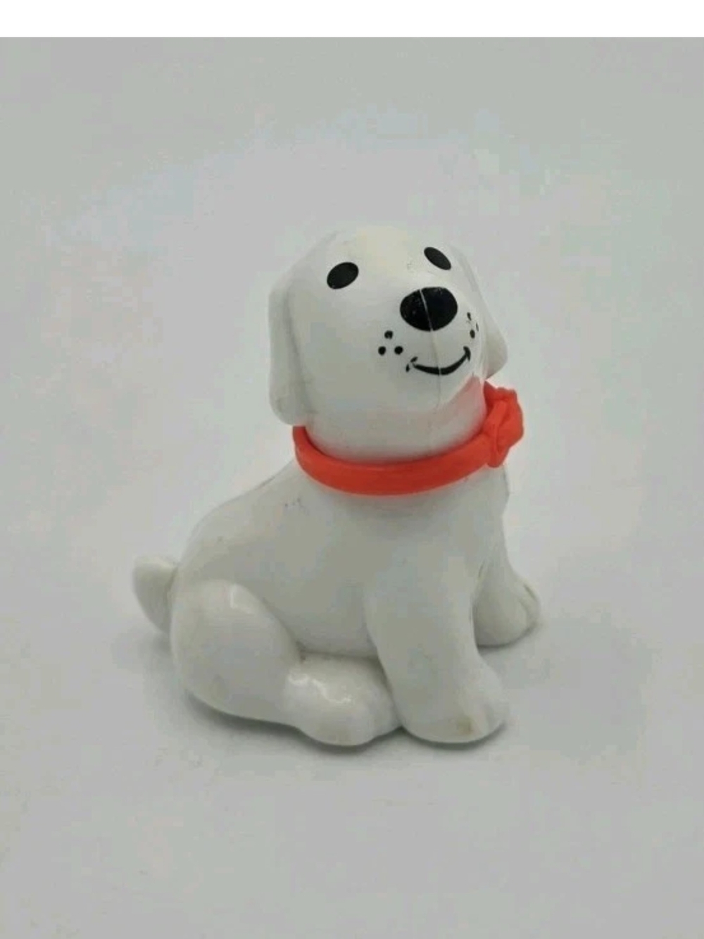 LITTLE TIKES DOLLHOUSE family WHITE DOG WITH RED COLLAR PET PUPPY
